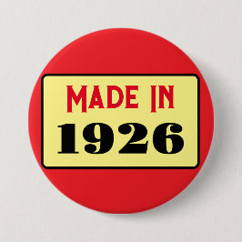 Retro style 100th birthday badge 1926 缶バッジ