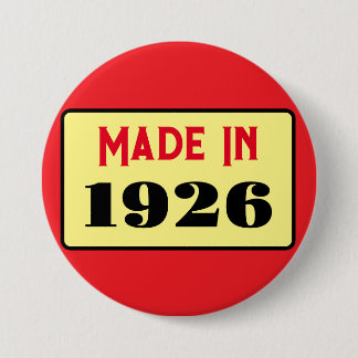 Retro style 100th birthday badge 1926 缶バッジ