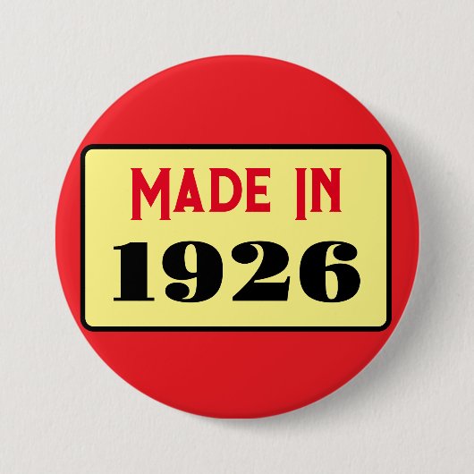 Retro style 100th birthday badge 1926 缶バッジ (正面)