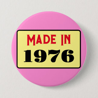 Retro style 50th birthday badge 1976 缶バッジ