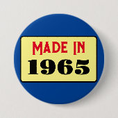 Retro style 60th birthday badge 1965 缶バッジ (正面)