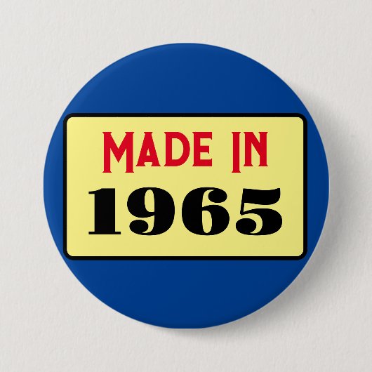 Retro style 60th birthday badge 1965 缶バッジ (正面)