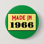 Retro style 60th birthday badge 1966 缶バッジ (正面)