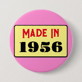 Retro style 70th birthday badge 1956 缶バッジ (正面)