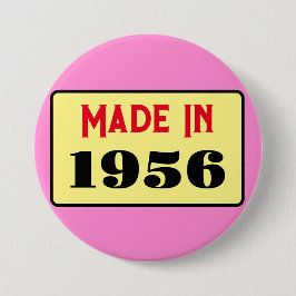 Retro style 70th birthday badge 1956 缶バッジ