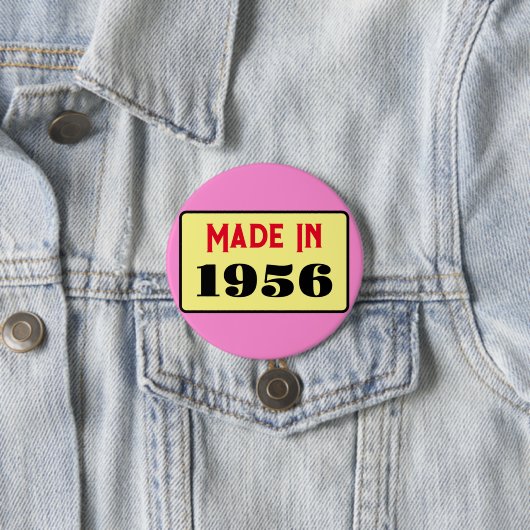 Retro style 70th birthday badge 1956 缶バッジ (インサイチュ)