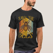 Retro Style Bee Beekeeper Graphic Earth Day Save T Tシャツ (正面)