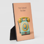 Retro-Style Custom Text Telephone フォトプラーク (側面)