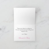 Retro Style Diner Wedding Couple Thank You サンキューカード (内部)