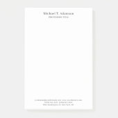 Retro Style Elegant Plain Simple White ポストイット (正面)