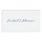 Retro Style Elegant Plain White Calligraphy Name 名札 (正面)