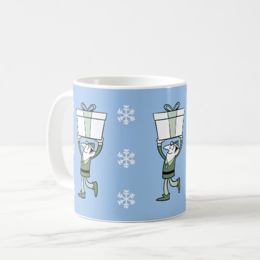 Retro-Style Elf コーヒーマグカップ (正面左)