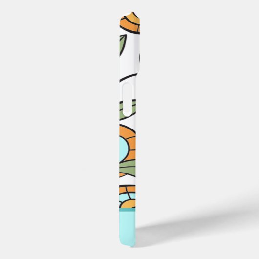 Retro-Style Floral Bumble Bee Monogram Case-Mate iPhoneケース (裏面 / 右)