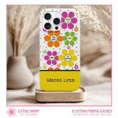 Retro Style Floral Flower Power Monogrammed Case-Mate iPhoneケース
