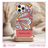 Retro-Style Floral Monogrammed Case-Mate iPhoneケース