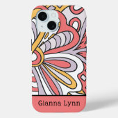 Retro-Style Floral Monogrammed Case-Mate iPhoneケース (裏面)