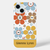 Retro-Style Flower Power Monogrammed Case-Mate iPhoneケース (裏面)