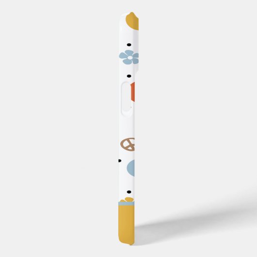 Retro-Style Flower Power Monogrammed Case-Mate iPhoneケース (裏面 / 右)