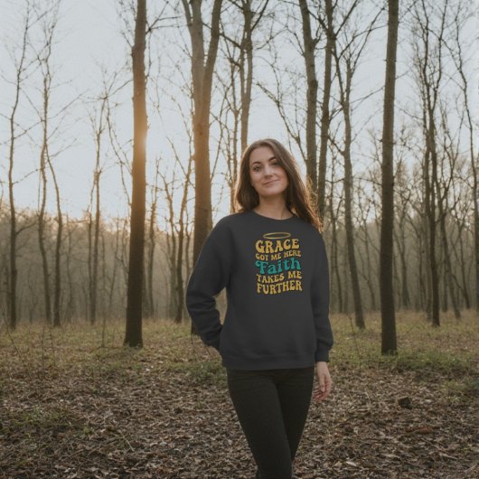 Retro style Grace and Faith design トライブレンドＴシャツ