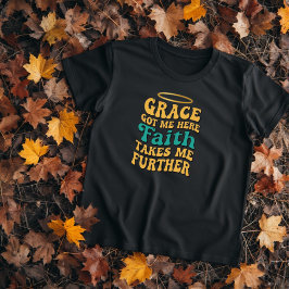 Retro style Grace and Faith design Tシャツ