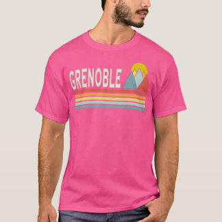 Retro Style Grenoble France Tシャツ