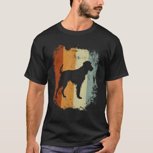 Retro Style Irish Wolfhound Dog Tシャツ (正面)