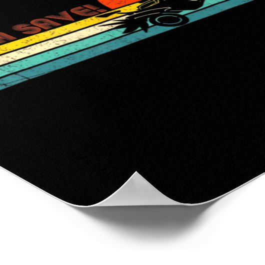 Retro Style Rocket Rc Soccer Car League Funny Game ポスター (角)