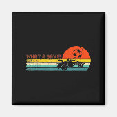 Retro Style Rocket Rc Soccer Car League Funny Game マグネット (正面)