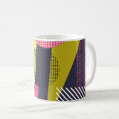 Retro style texture, pattern design. art,abstract, コーヒーマグカップ (正面右)