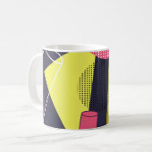 Retro style texture, pattern design. art,abstract, コーヒーマグカップ (正面左)