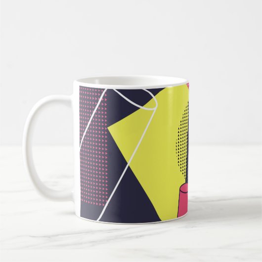 Retro style texture, pattern design. art,abstract, コーヒーマグカップ (左)