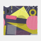 Retro style texture, pattern design. art,abstract, フリースブランケット (正面(横))