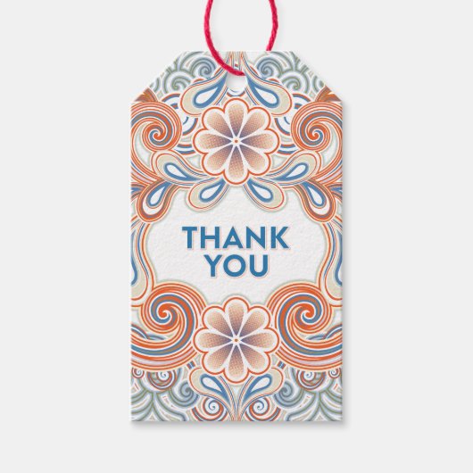 Retro style Thank You ギフトタグ (正面)
