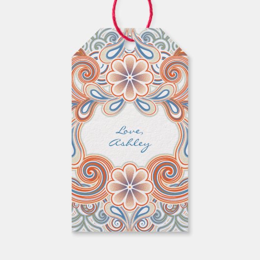 Retro style Thank You ギフトタグ (裏面)