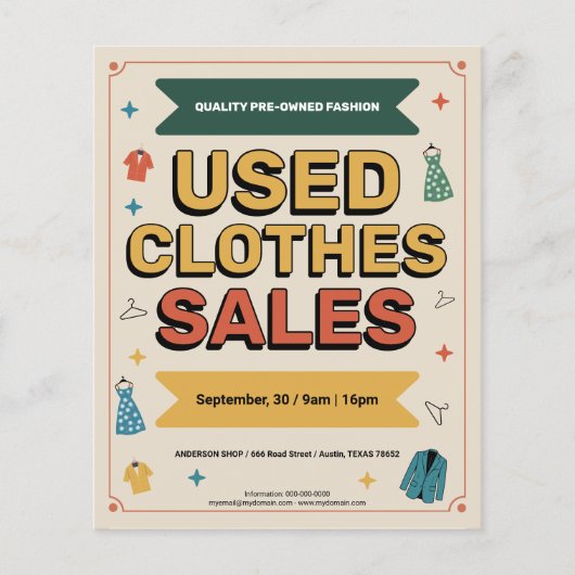 Retro-Style - Used Clothes Sales  チラシ (正面)