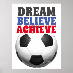 Retro Style Vintage Soccer Football Motivational ポスター