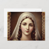 Retro Style Virgin Mary ポストカード (正面/裏面)