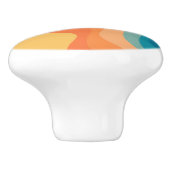 Retro style waves decoration セラミックノブ (側面)