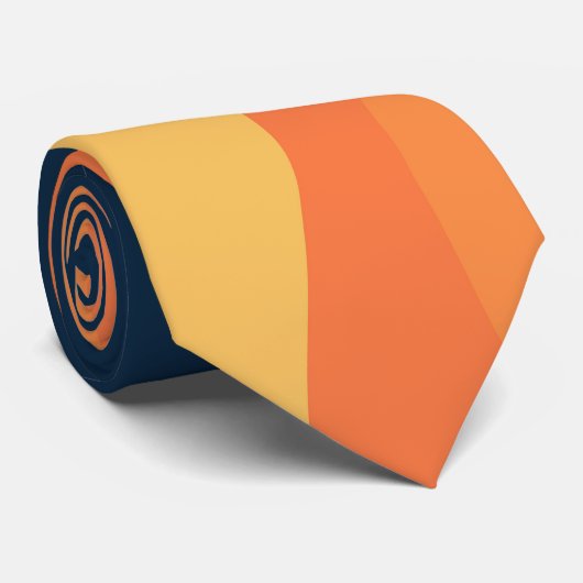 Retro style waves decoration ネクタイ (ロール)