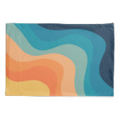 Retro style waves decoration 枕カバー (裏面)