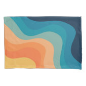 Retro style waves decoration 枕カバー (正面)