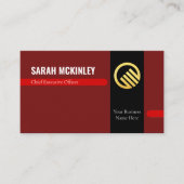 Retro Stylish Office Departmental CEO 名刺 (正面)