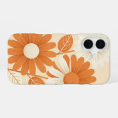 Retro Stylized Daisy Arrangement iPhone 16ケース (裏面横)