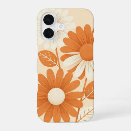 Retro Stylized Daisy Arrangement iPhone 16ケース