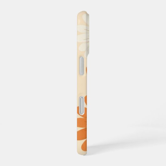 Retro Stylized Daisy Arrangement iPhone 16ケース (右側面)