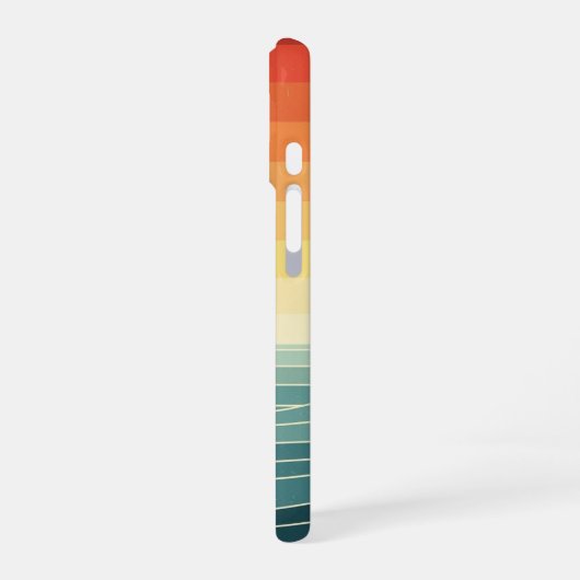 Retro Stylized Dolphin iPhone 16ケース (左側面)