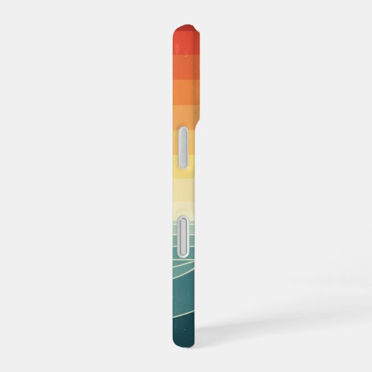 Retro Stylized Dolphin iPhone 16ケース (右側面)