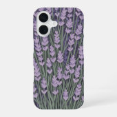 Retro Stylized Lavender Bunch iPhone 16ケース (裏面)