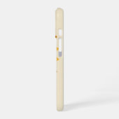 Retro Stylized Sunflower Geometry iPhone 16ケース (左側面)