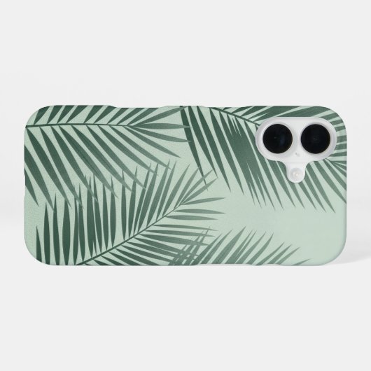 Retro Stylized Tropical Fronds iPhone 16ケース (裏面横)